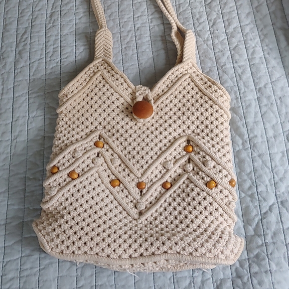 Boho Macrame Hand Bag - Picture 3 of 5